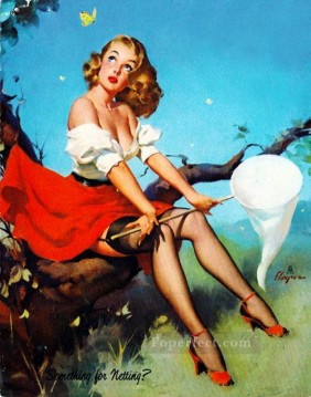 Nude Painting - Gil Elvgren pin up 68